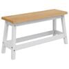 VidaXL Spiseb&aelig;nk EKAI Hvid 91,5 x 29 x 45,5 cm Massivt fyrretr&aelig;