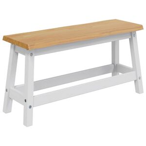 VidaXL Spiseb&aelig;nk EKAI Hvid 91,5 x 29 x 45,5 cm Massivt fyrretr&aelig;