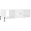 vidaXL sofabord 102x50x40 cm konstrueret træ hvid højglans