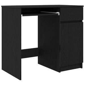 vidaXL skrivebord 86x49x76 cm konstrueret tr&aelig; sort-eg