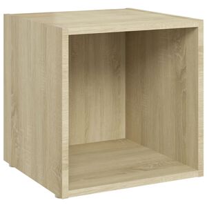 vidaXL tv-bord 37x35x37 cm konstrueret tr&aelig; sonoma-eg