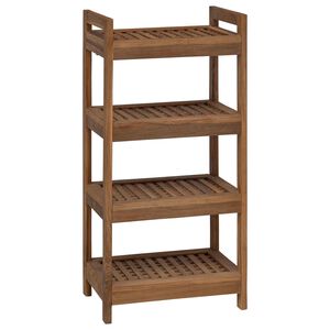 vidaXL Badev&aelig;relseshylde Naturfarvet 45 x 30 x 97 cm Massiv Teaktr&aelig;