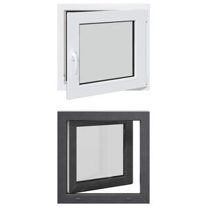 vidaXL K&aelig;ldervindue RISOR 50 x 50 cm PVC og glas Antracit