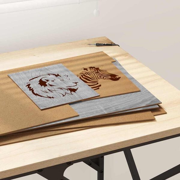 vidaXL Dekor Panels 50 pcs Grå sonoma-eg 30 x 42 x 0.3 cm