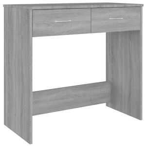 vidaXL skrivebord 80x40x75 cm konstrueret tr&aelig; gr&aring; sonoma-eg
