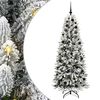 vidaXL Kunstigt juletr&aelig; Hvid 180 cm PVC og plastik og st&aring;l og PE