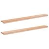 vidaXL Vindueskarme 2 stk. Naturfarvet 140 x 20 x 2 cm Solid b&oslash;g