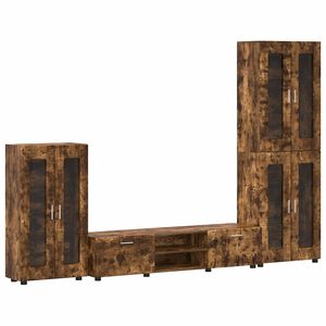 vidaXL TV-m&oslash;bels&aelig;t med skuffe med d&oslash;r FLORIN R&oslash;get eg Konstrueret tr&aelig;