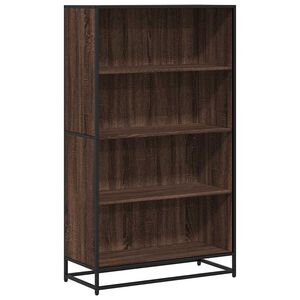 vidaXL bogreol 80,5x35x139 cm konstrueret tr&aelig; brun egetr&aelig;sfarve
