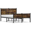 vidaXL sengeramme uden madras 120x200 cm metal r&oslash;get egetr&aelig;sfarve