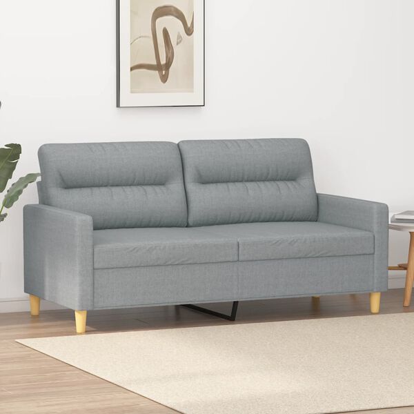 vidaXL 2-personers sofa 140 cm stof lysegrå