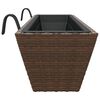 vidaXL plantekasser med kroge 2 stk. polyrattan brun