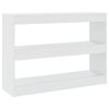 vidaXL bogreol/rumdeler 100x30x72 cm hvid
