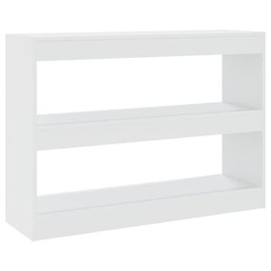vidaXL bogreol/rumdeler 100x30x72 cm hvid