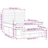 vidaXL kontinentalseng med madras 140x190 cm stof cremefarvet