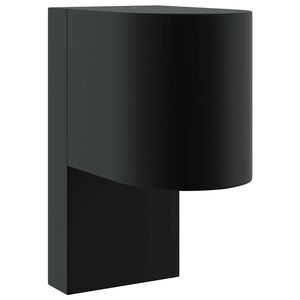 vidaXL Udend&oslash;rs v&aelig;glampe Sort 12 x 7 x 15 cm Rustfrit st&aring;l