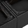 vidaXL Havesofa S&aelig;t med opbevaring 9 pcs Sort Poly rattan