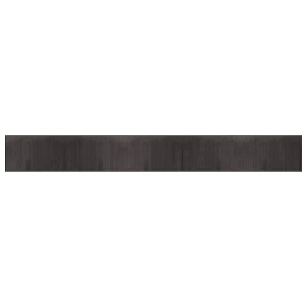 vidaXL gulvtæppe 60x500 cm rektangulær bambus mørkebrun