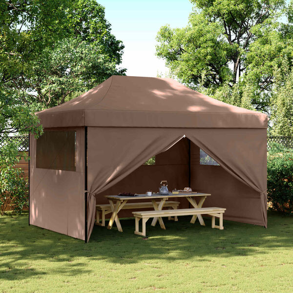 vidaXL Party Tent Brun 279 x 410 x 315 cm Oxford stof