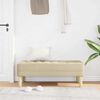 vidaXL b&aelig;nk med pude Creme 113 x 57 x 39 cm Stof