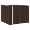 vidaXL haveskur 195x198x159 cm galvaniseret st&aring;l brun