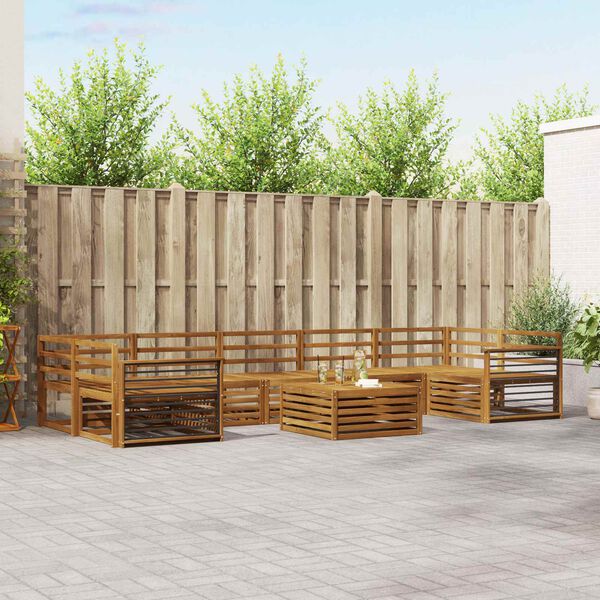 vidaXL Udend&oslash;rs sofagruppe 8 pcs Naturfarvet