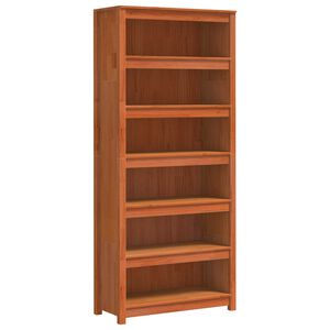 vidaXL Bogskab Voks brun 80 x 35 x 183 cm Massiv fyrretr&aelig;