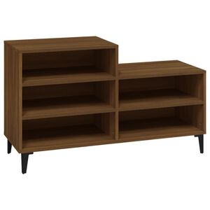 vidaXL skoskab 102x36x60 cm konstrueret tr&aelig; brun egetr&aelig;