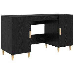 vidaXL Bord Sort eg Konstrueret tr&aelig; 140 x 50 x 75 cm