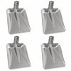 vidaXL Skovlhoved 4 pcs Sølv 45 x 38 cm Aluminium