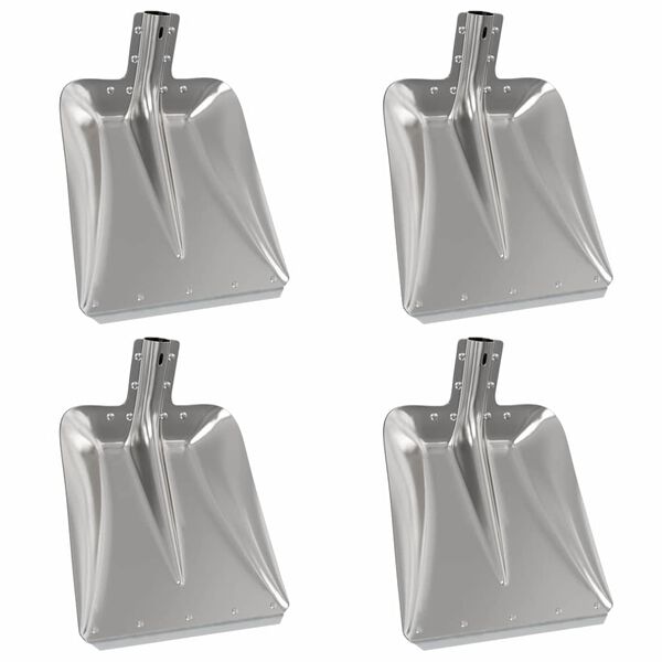vidaXL Skovlhoved 4 pcs Sølv 45 x 38 cm Aluminium