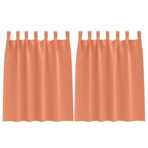 vidaXL M&oslash;rkl&aelig;gningsgardiner med ringe 2 pcs Terrakotta 140 x 140 cm