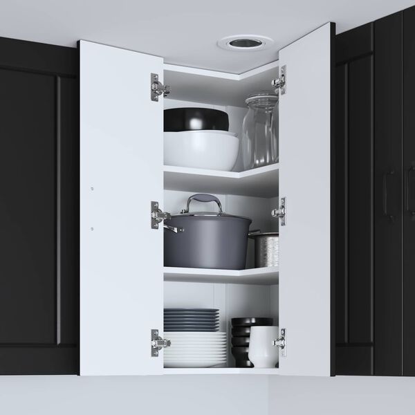 vidaXL K&oslash;kkenskab Sort 57 x 57 x 80 cm Konstrueret tr&aelig;