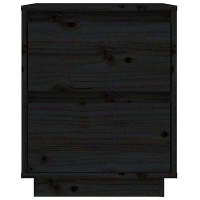 vidaXL sengeborde 2 stk. 40x35x50 cm massivt fyrretræ sort
