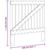 vidaXL sengegavl 100x104 cm massivt fyrretr&aelig;