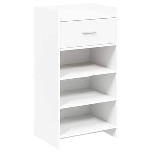 vidaXL Sko skab med skuffe Hvid 48 x 36 x 92 cm Konstrueret tr&aelig;