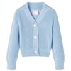 Strikket cardigan til b&oslash;rn str. 116 bl&aring;