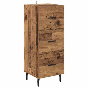 vidaXL Sideboard Gammelt tr&aelig; 34 x 34.5 x 90 cm Konstrueret tr&aelig;