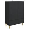 vidaXL Sideboard med skuffe Sort 66 x 34,5 x 95 cm Konstrueret tr&aelig;