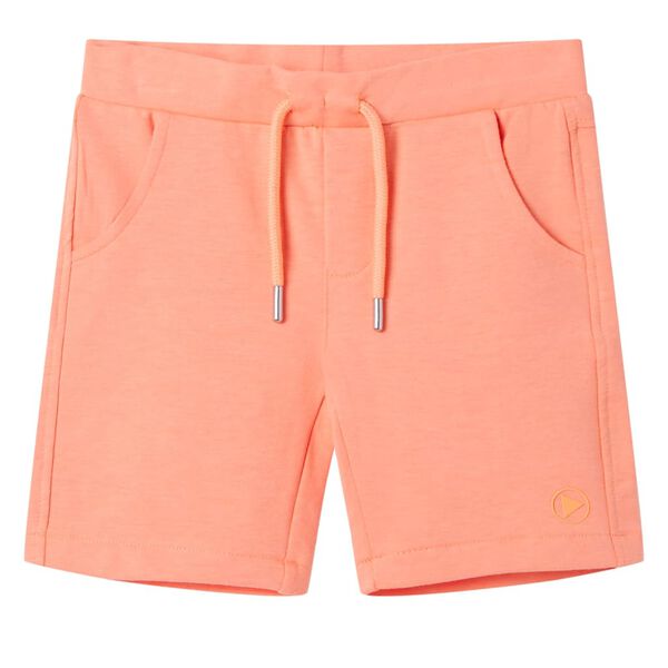 Shorts til børn str. 140 med snøre neon-orange