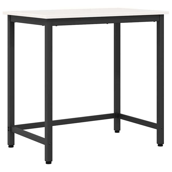 vidaXL bord Hvid 80 x 50 x 77 cm Ingeni&oslash;rtr&aelig; og st&aring;l