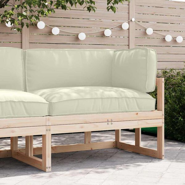 vidaXL Palle Pudes&aelig;t 3 pcs Creme Oxford stof