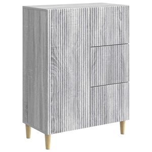 vidaXL Sideboard Gr&aring; sonoma-eg 66 x 34,5 x 90 cm Konstrueret tr&aelig;
