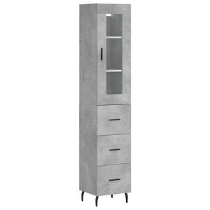 vidaXL skab 34,5x34x180 cm konstrueret tr&aelig; betongr&aring;