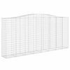 vidaXL buet gabionkurv 400x50x180/200 cm galvaniseret jern