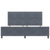 vidaXL Box spring seng med hovedg&aelig;rde M&oslash;rkegr&aring; 200 x 200 cm Fl&oslash;jl