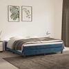 vidaXL springmadras med pocketfjedre medium 160x220x20 cm fl&oslash;jl m&oslash;rkebl&aring;