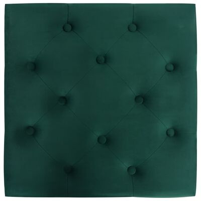 vidaXL taburet 60 x 60 x 36 cm fløjl mørkegrøn