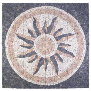 vidaXL Mosaikfliser Solm&oslash;nster Flerfarvet 120 x 120 cm Marmor