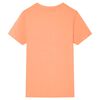 Kortærmet T-shirt til børn str. 92 neon-orange